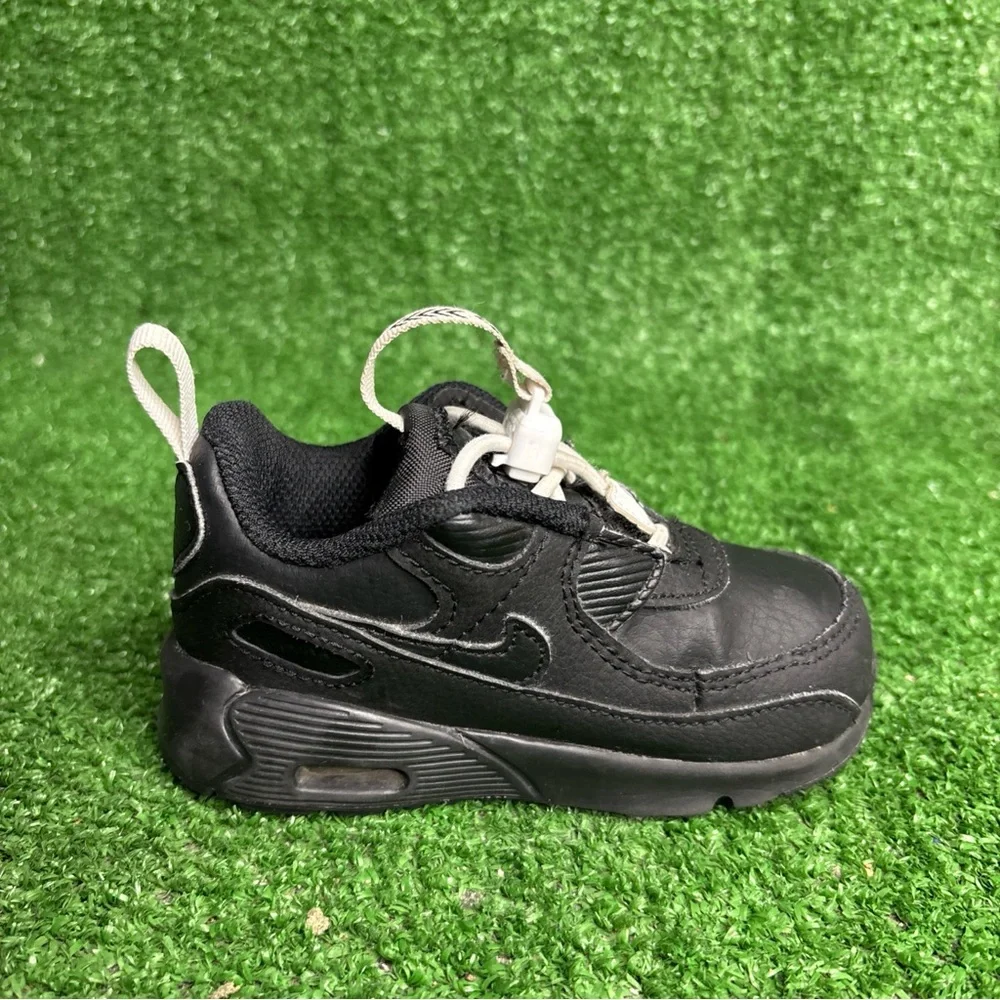 Toddler's Nike Air Max 90 Toggle Black/Black-White-Black‎ Sz 6C (CV0065 001)